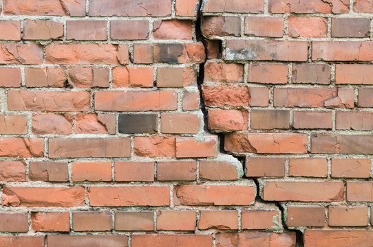 Crack In A Old Brick Wall