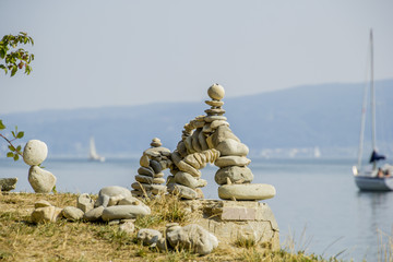 Balancierte Steine - Bodensee
