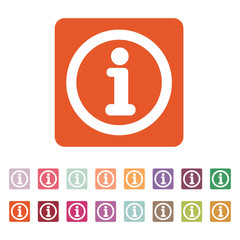 The information icon. Info and faq symbol. Flat