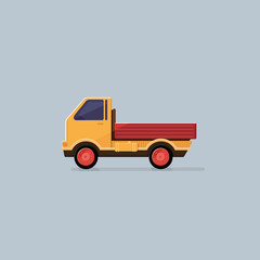 Small truck for transportation cargo isolated. Delivery service