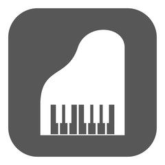 The piano icon. Music and pianist, musician, synthesizer symbol. Flat