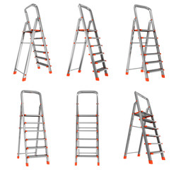 Stepladder set. Isolated on white background