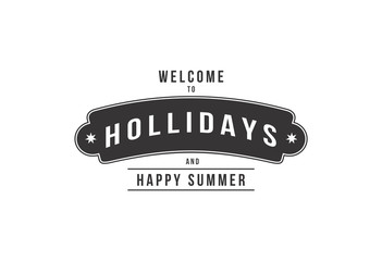 Happy Holliday logo vector illustration