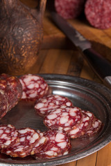 Still life with  sausage