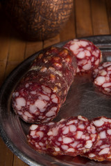 Still life with  sausage