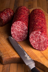 Still life with  sausage