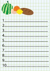 grafika,oko,lista zakupów,serca,kartka © monikakosz