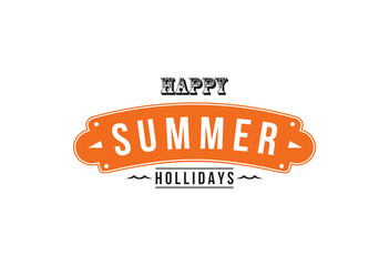 Happy Holliday logo vector illustration