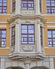 Fototapeta premium vintage building facade, Leipzig Germany