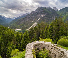  Widok na Alpy z Fortu Predel,Włochy,Alpy Julijskie