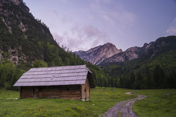 Fototapeta na wymiar Dolina Planicy,Słowenia,Alpy Julijskie