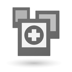 Isolated group of photos with a pharmacy sign