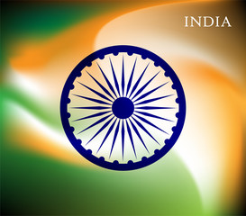 Abstract image of Indian flag holiday people