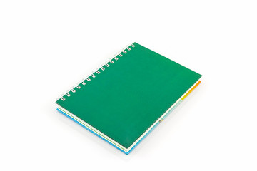 Green diary book.