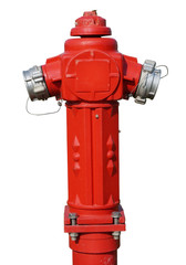 The rural red fire hydrant