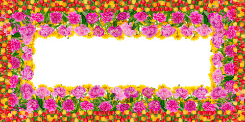 Summer birthday floral frame