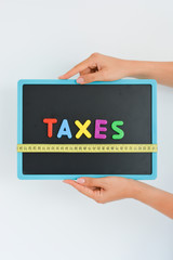 Measure taxes concept in a business, company or economy