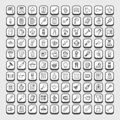 doodle kitchen icons
