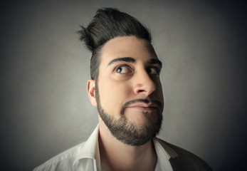 Fototapeta premium Man thinking of something