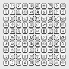 doodle school icons