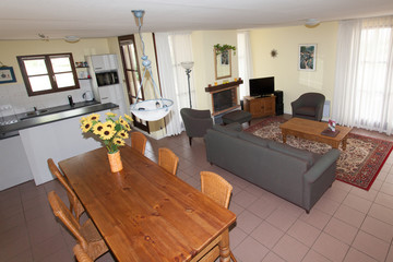 Modern, bright, clean, living room   in a  house