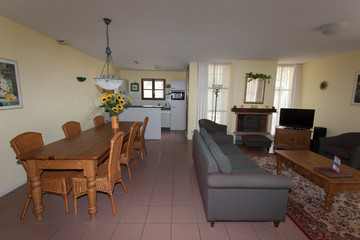 Modern, bright, clean, living room   in a  house