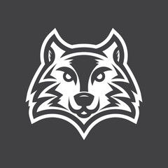 Wild wolf logo illustration