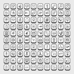 doodle shopping icons