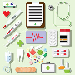 Vector set of medical icons