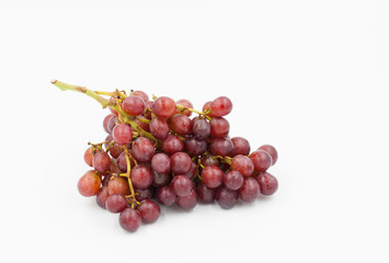 red grapes on a white background