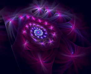 Abstract fractal spiral image