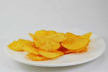 potato chip on dish