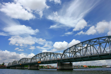 View of Thai river bridge