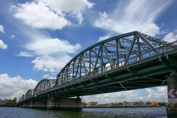 Fototapeta na wymiar View of Thai river bridge