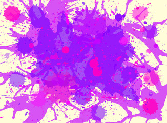 Pink and purple watercolor paint background