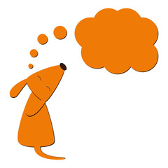 Dog with dream bubble