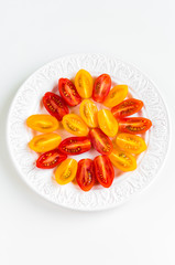 Cherry Tomatoes on White Plate