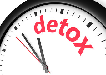 Fototapeta na wymiar Detox Diet Time Concept