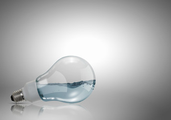 Light bulb with water