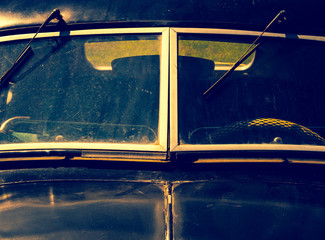 Windshield wipers on retro car