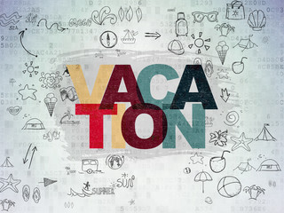 Travel concept: Vacation on Digital Paper background