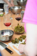 Cook is preparing food