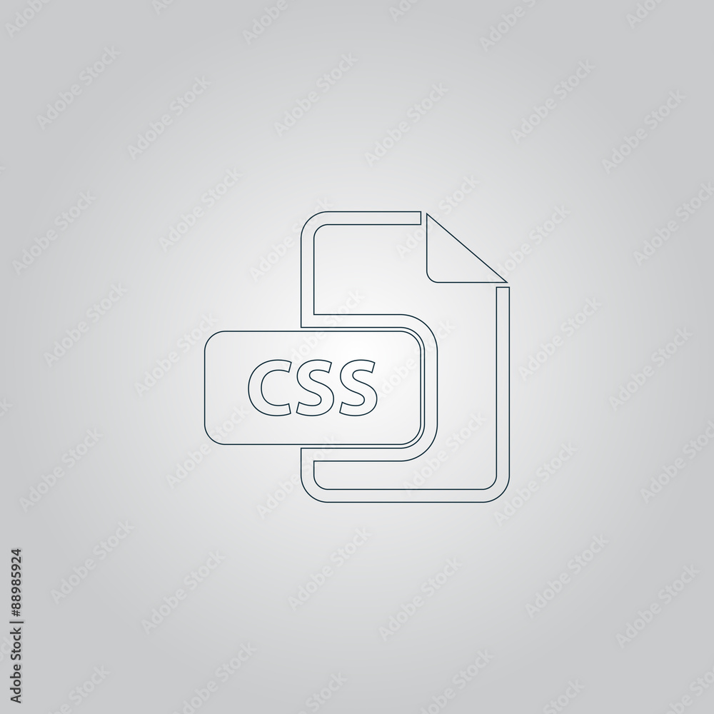 Poster css file icon vector.