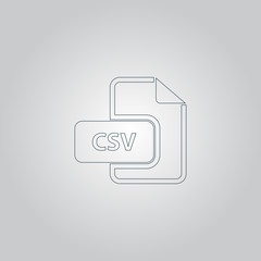 CSV extension text file type icon