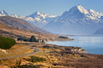 Fotobehang Road to Mount Cook, Nieuw-Zeeland © alexpermyakov