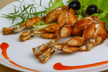 Fried frog legs