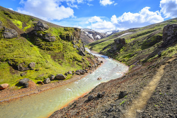 Asgarosa river canyon in Kerlingarfjoll area, Iceland © Noradoa