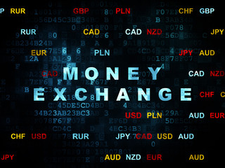 Currency concept: Money Exchange on Digital background