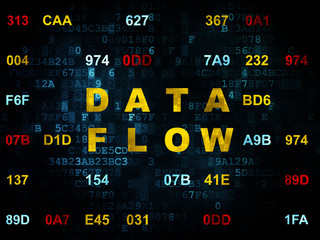 Information concept: Data Flow on Digital background