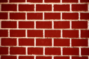Obraz premium Texture of red brick wall